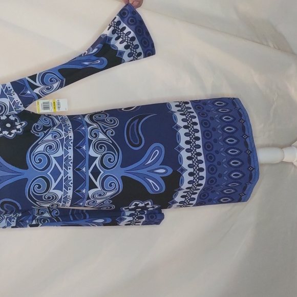 INC blue, black and purple paisley stretch dress, nwt, M - Picture 9 of 9